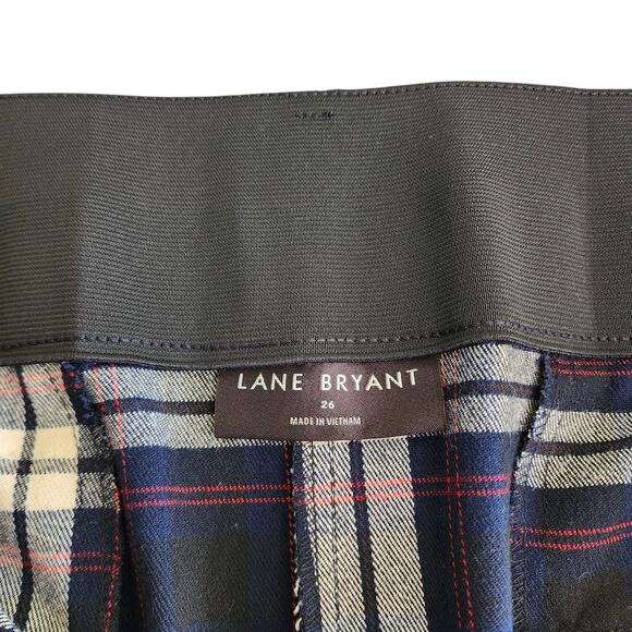 Lane Bryant Womens Perfect Drape Wide Leg Pants Plus Size 26 Plaid High Rise - Picture 7 of 13